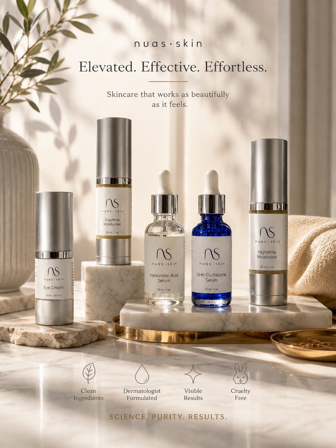 Nuas Skin Complete Skincare Collection | 5-Step Daily Ritual