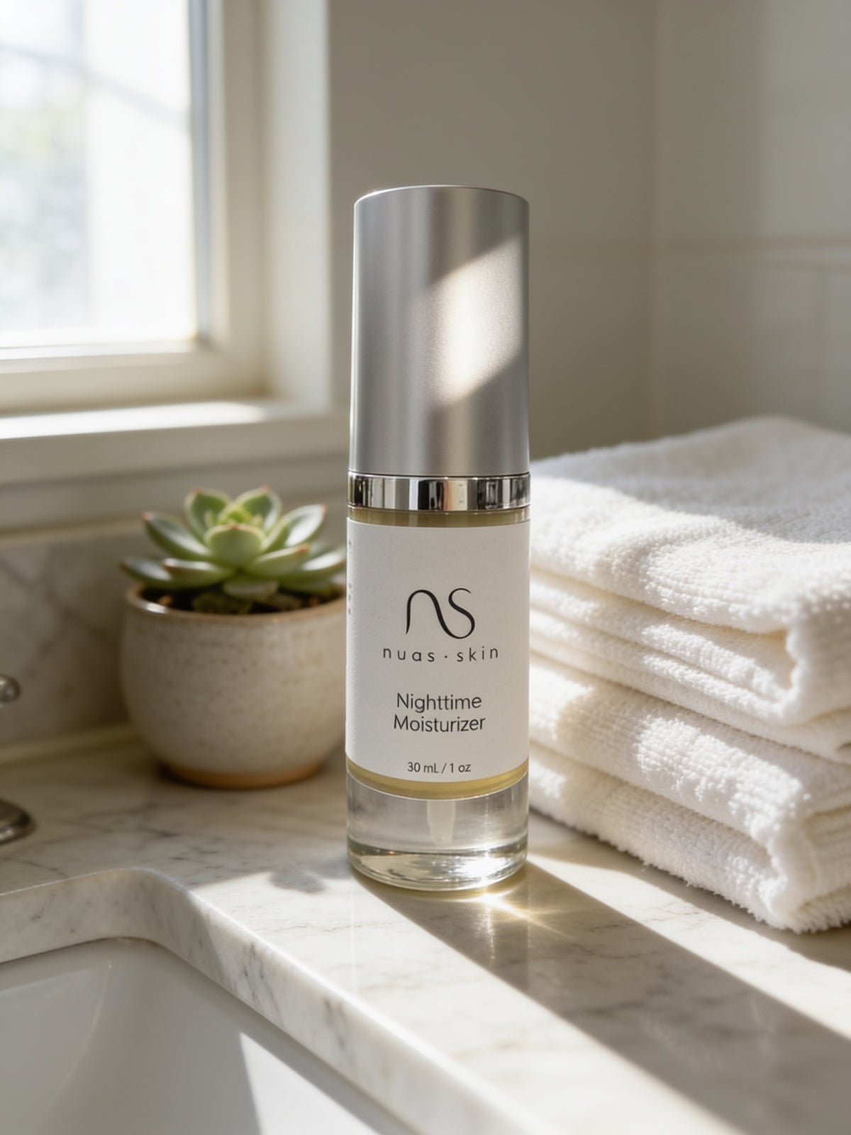 Nuas Skin Nighttime Moisturizer | Overnight Hydration & Skin Renewal